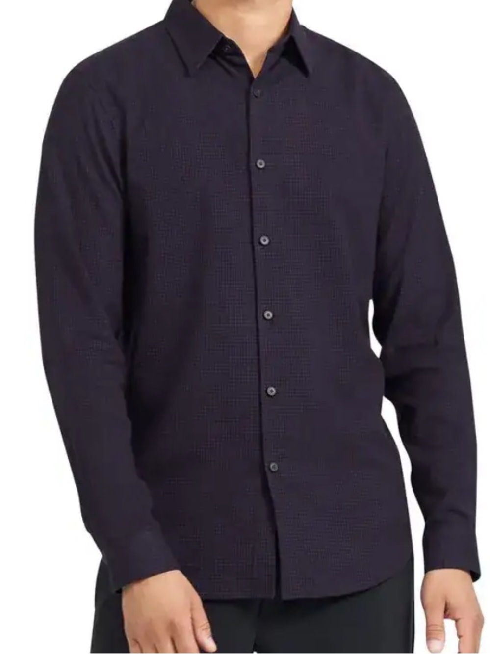 NEW Theory Irving Gingham Slim Fit Overdyed Button-Up Shirt